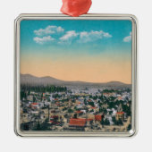 Uitzicht van de stad Coeur d'Alene, ID Metalen Ornament (Voorkant)