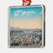 Uitzicht van de stad Coeur d'Alene, ID Metalen Ornament (Links)