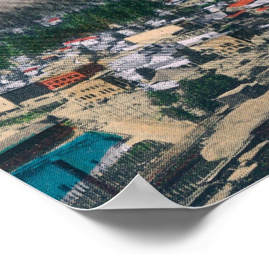 Uitzicht van de stad Coeur d'Alene, ID Poster (Hoek)