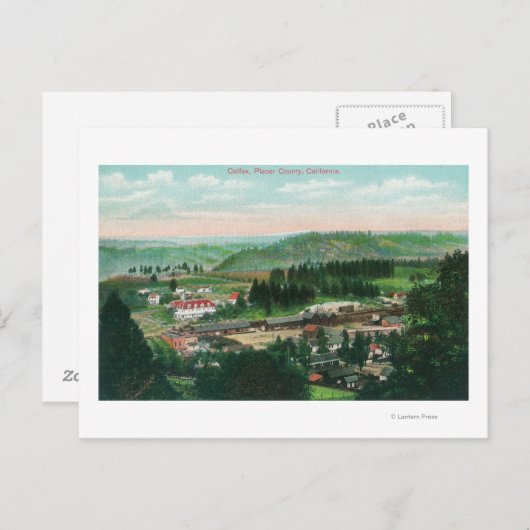 Uitzicht van de stad Colfax, CA Briefkaart (Voorkant / Achterkant)