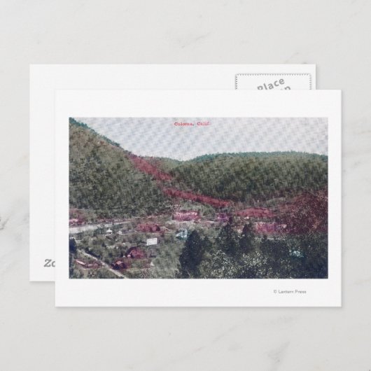Uitzicht van de stad Coloma, CA Briefkaart (Voorkant / Achterkant)