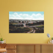 Uitzicht van de stad Dallas vanuit de lucht, OF Canvas Afdruk (Insitu (Woonkamer))