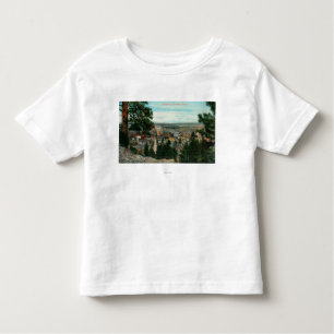 Uitzicht van de stad door de bomen kinder shirts