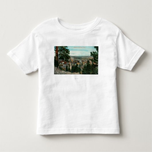 Uitzicht van de stad door de bomen kinder shirts (Voorkant)