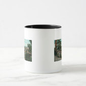 Uitzicht van de stad door de bomen mok (Midden)