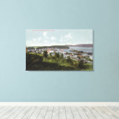 Uitzicht van de stad en de baai van Coos Canvas Afdruk (Insitu (Houten vloer))