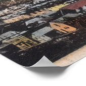 Uitzicht van de stad en de berg DeweySkagway, AK Poster (Hoek)