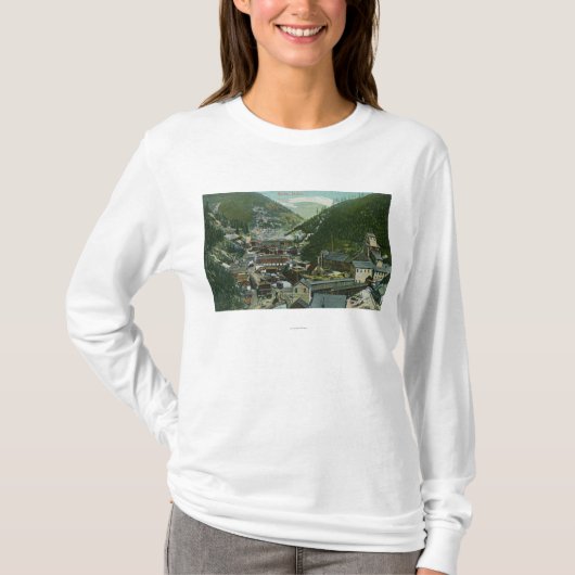Uitzicht van de stad en de bergenBurke, ID T-shirt (Voorkant)