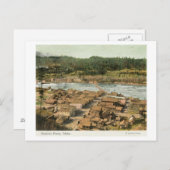 Uitzicht van de stad en de rivier de Aerial Briefkaart (Voorkant / Achterkant)