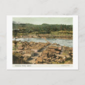 Uitzicht van de stad en de rivier de Aerial Briefkaart (Voorkant)