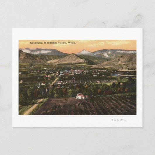 Uitzicht van de stad en de vallei briefkaart (Voorkant)