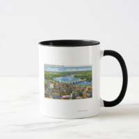 Uitzicht van de stad en het Connecticut