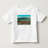 Uitzicht van de stad en het hooggebergte kinder shirts (Voorkant)