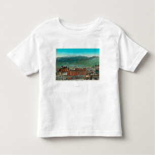 Uitzicht van de stad en het hooggebergte kinder shirts