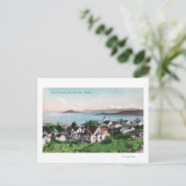 Uitzicht van de stad en het meer van Ewauna Briefkaart (Staand voorkant)