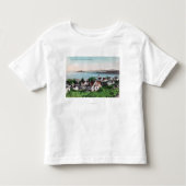 Uitzicht van de stad en het meer van Ewauna Kinder Shirts (Voorkant)