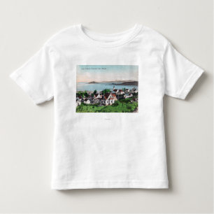 Uitzicht van de stad en het meer van Ewauna Kinder Shirts
