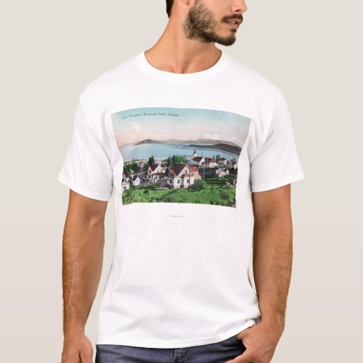 Uitzicht van de stad en het meer van Ewauna T-shirt (Voorkant)