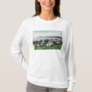 Uitzicht van de stad en het meer van Ewauna T-shirt