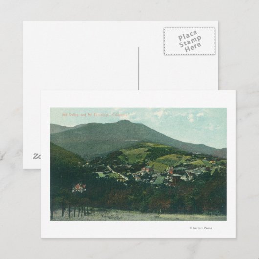 Uitzicht van de stad en Mt. Tamalpais Briefkaart (Voorkant / Achterkant)