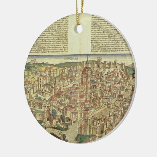 Uitzicht van de stad Florence, Nure Keramisch Ornament (Links)
