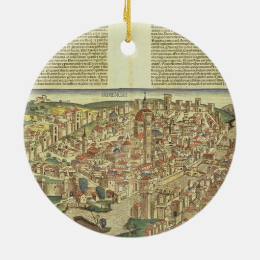 Uitzicht van de stad Florence, Nure Keramisch Ornament (Achterkant)