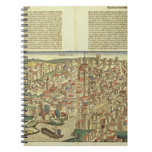 Uitzicht van de stad Florence, Nure Notitieboek (Voorkant)