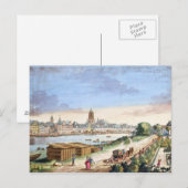 Uitzicht van de stad Frankfurt tegenover het zuide Briefkaart (Voorkant / Achterkant)