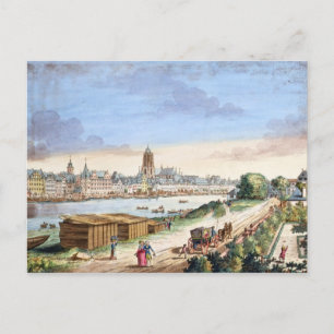 Uitzicht van de stad Frankfurt tegenover het zuide Briefkaart