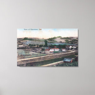 Uitzicht van de stad Freestone, CA Canvas Afdruk