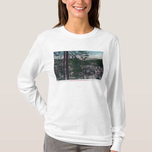 Uitzicht van de stad Guerneville, CA T-shirt (Voorkant)