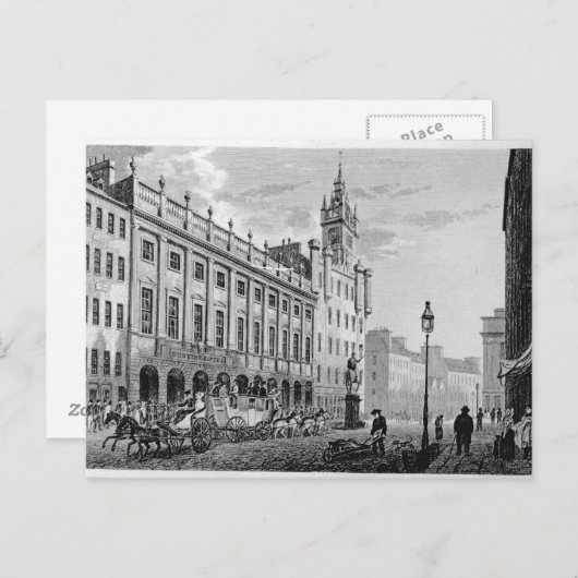 Uitzicht van de stad Hall, Exchange, Glasgow Briefkaart (Voorkant / Achterkant)