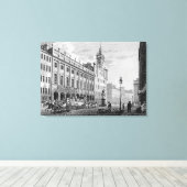 Uitzicht van de stad Hall, Exchange, Glasgow Canvas Afdruk (Insitu (Houten vloer))