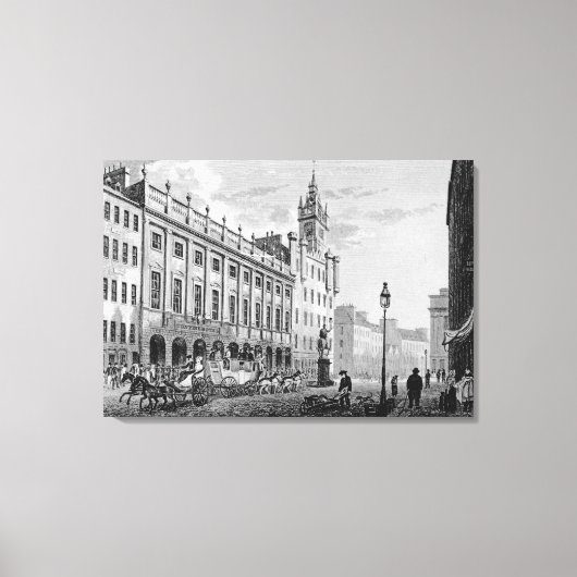 Uitzicht van de stad Hall, Exchange, Glasgow Canvas Afdruk (Voorkant)