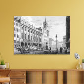 Uitzicht van de stad Hall, Exchange, Glasgow Canvas Afdruk (Insitu (Woonkamer))