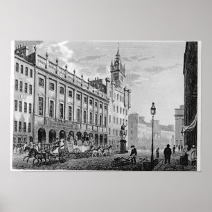 Uitzicht van de stad Hall, Exchange, Glasgow Poster