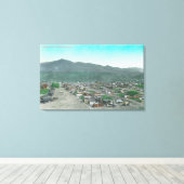 Uitzicht van de stad Huntington, OF Canvas Afdruk (Insitu (Houten vloer))