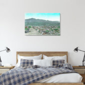 Uitzicht van de stad Huntington, OF Canvas Afdruk (Insitu (Slaapkamer))