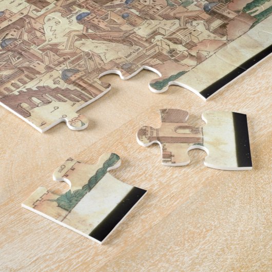 Uitzicht van de stad Jeruzalem uit de Neurenberg Legpuzzel (Zijkant)