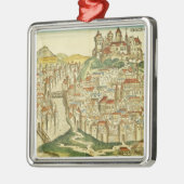 Uitzicht van de stad Krakau (Nure) Metalen Ornament (Links)