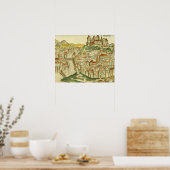 Uitzicht van de stad Krakau (Nure) Poster (Keuken)