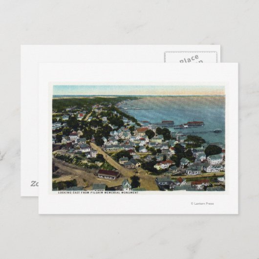 Uitzicht van de stad langs de oostkust van Pilgrim Briefkaart (Voorkant / Achterkant)