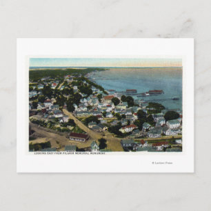 Uitzicht van de stad langs de oostkust van Pilgrim Briefkaart