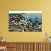 Uitzicht van de stad langs de oostkust van Pilgrim Canvas Afdruk (Insitu (Woonkamer))