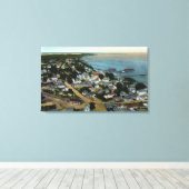 Uitzicht van de stad langs de oostkust van Pilgrim Canvas Afdruk (Insitu (Houten vloer))