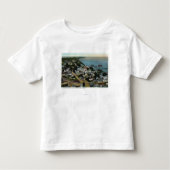 Uitzicht van de stad langs de oostkust van Pilgrim Kinder Shirts (Voorkant)