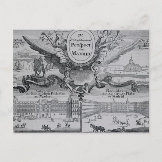 Uitzicht van de stad Madrid Briefkaart (Voorkant)