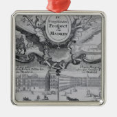 Uitzicht van de stad Madrid Metalen Ornament (Voorkant)