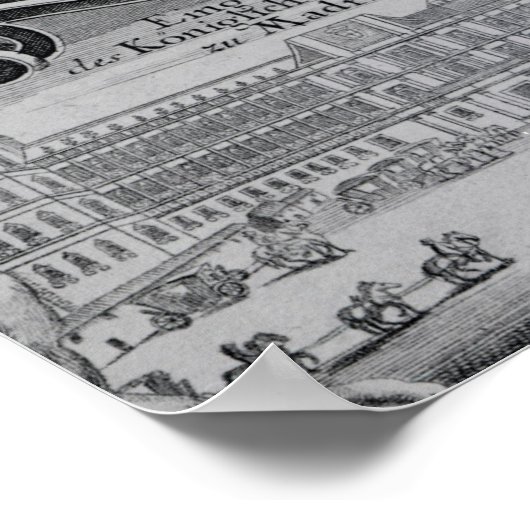 Uitzicht van de stad Madrid Poster (Hoek)