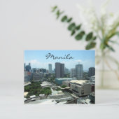 uitzicht van de stad manila briefkaart (Staand voorkant)